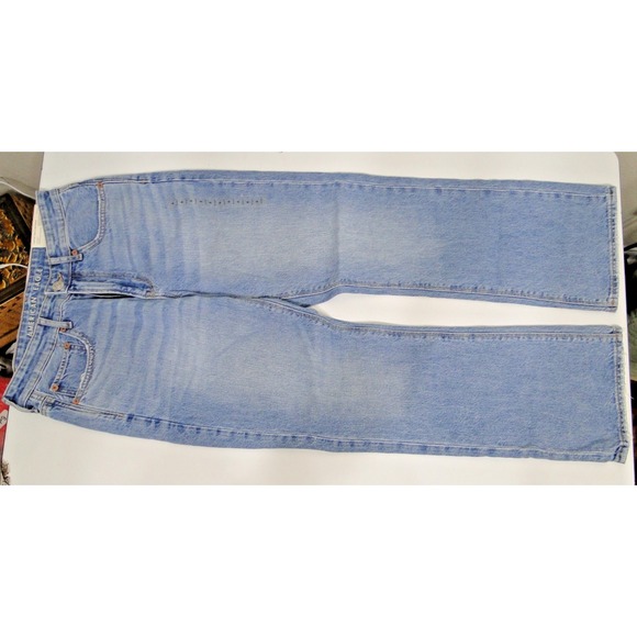 American Eagle Outfitters Denim - American Eagle 90s Bootcut Distress Jeans Women 6/28  Short‎ Blue New Y2K Grunge
